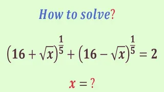 A  awesome mathematics problem | Olympiad Question | can you solve this radical problem | x=?