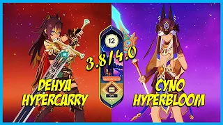 C0 HyperCarry Dehya x C0 Cyno Hyperbloom 3.8/4.0 Spiral Abyss Floor 12 | Genshin Impact