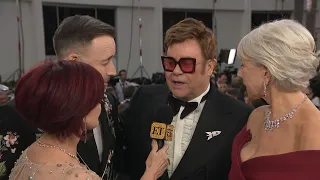 Watch Elton John 'CRASH' Helen Mirren's Interview!| Golden Globes 2020