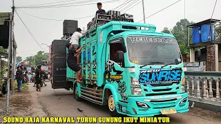 Maskot sound system karnaval miniatur jabung para raja karnaval berkumpul disini