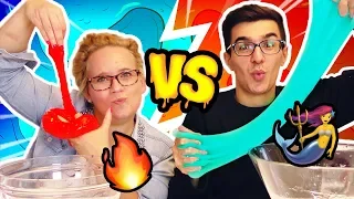 Slime into Slime Challenge | Eva vs Claudio | Wer macht den besten Slime?! DIY