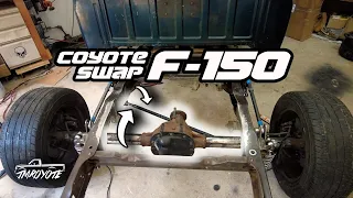 Installing a Diagonal Link on our Budget Racing 4 Link Rear Suspension on our Coyote Swap F150!