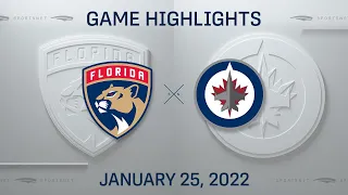 NHL Highlights | Panthers vs. Jets - Jan 25, 2022