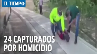 En lo corrido del año, se han capturado 24 personas por homicidio