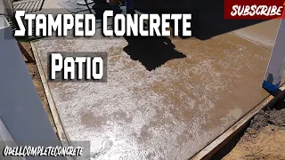 How to Pour a Stamped Concrete patio Slab with color!