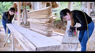 Close the table. Clean planks to fence the new house. Peaceful life