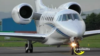 The Beautiful Cessna Citation 750 X N750GF - Landing/Taxi/Take off - Gloucestershire Airport