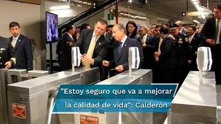 "Con mucha adrenalina": Así inauguraron Ebrard, Calderón y Mancera la Línea 12 del Metro en 2012