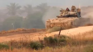 Tanks seen in southern Israel as military continues operation in Gaza Strip