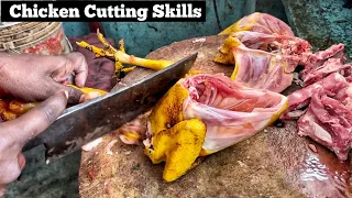 Country chicken cutting skills | Amazing natukodi cutting | kg -350/-₹@VillageCuttingSkills |