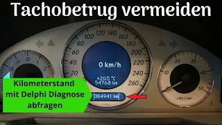 Kilometerstand auslesen abfragen | mit Delphi Diagnose | Tachobetrug vermeiden | KM Stand ablesen