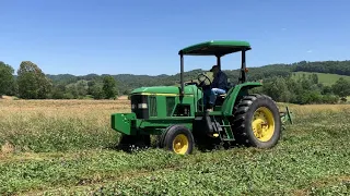 Mowing and Tedding First Cutting Hay on a Cow-Calf Operation in East TN