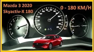 Mazda 3 Skyactiv X 2020 Acceleration 0-180 (manual transmission)