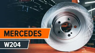 How to change rear brake discs on MERCEDES W204 [TUTORIAL AUTODOC]