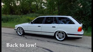 Lowering the E34 Touring..... Again