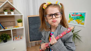 kids teaches her school friend. Best videos about school stories and friendship