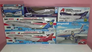 Unboxing 6 giant planes Playmobil  plane Airbus A380 Boeing 737 Jambo