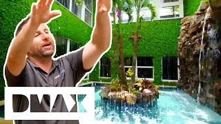 Lucas Creates Spa With Huge Water Wall That Resembles Costa Rica's Rainforests | Insane Pools