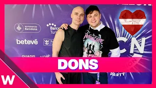 🇱🇻 Dons "Hollow" | Barcelona Eurovision Party 2024 interview | Latvia