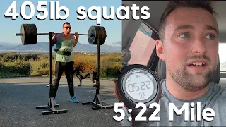 5min Mile & 500lb squat: Training Vlog