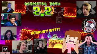 Youtubers & Streamers React to GEOMETRY DASH 2.2 SNEEK PEEK!