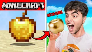 24 Saat Minecraft Yiyeceklerini Gerçek Hayatta Yedim !