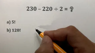 230 – 220 ÷ 2 = ? 🤯 84% Acertaram!