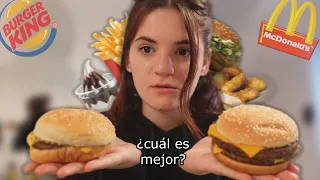 COMPARO MUCHA COMIDA RAPIDA *burguer vs mc donalds*