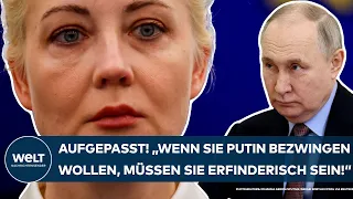 STRASSBURG: Witwe von Nawalny! "Wenn sie Putin bezwingen wollen, müssen sie erfinderisch sein!"