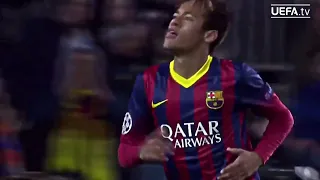 Neymar Jr UCL Barcelona scenes | 4k free clip for editing (celebration)