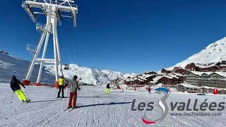 4K - Ski ASMR - Courchevel to Val Thorens ski trip !  The World largest Ski area ! French Alps 🇫🇷