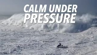 Calm Under Pressure - Big Wave & Dramatic Rescue Sequence #Drone Nazaré, Portugal [4K]