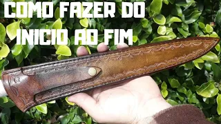 como fazer bainha para faca do inicio ao  FIM.