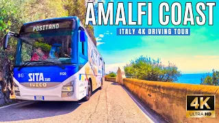 Amalfi Coast Italy 🇮🇹 4k Beautiful Narrow Drive - Driving Skills