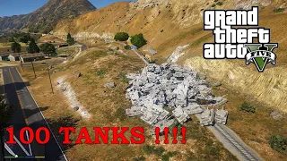 GTA 5 - Can 100 Tanks Stop the Train?