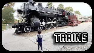TRAINS, TRAINS, TRAINS at Travel Town! | Trains for Kids | Learn about America's Old Locomotives