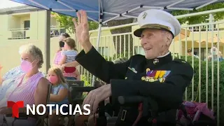 Un veterano de la Segunda Guerra Mundial cumple 106 años | Noticias Telemundo