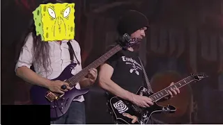 I put Through the Fire and Flames solo without distortion over Spongebob chase scene