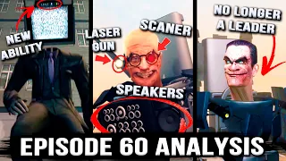 G MAN IS NO LONGER A LEADER! Episode 60 Skibidi Toilet - ALL SECRETS & Easter Eggs (1-60 Analysis)