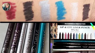 LIP & EYE LINER 2 IN 1 WATERPROOF PENCIL KIT @nilofarbeautician2365