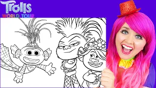 Coloring Trolls 2 World Tour | Poppy, Queen Barb, King Trollex