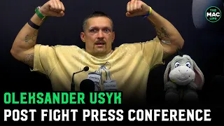 Oleksander Usyk EMOTIONAL on Tyson Fury win: ‘I miss my daughter’s birth’ | Post Fight Presser