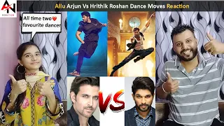 Allu Arjun Vs Hrithik Roshan Dance Moves Reaction | Allu Arjun Vs Hrithik Roshan Dance Reaction