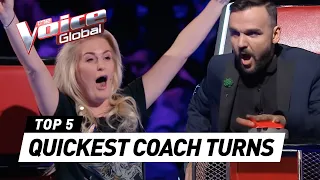 The Voice | QUICKEST COACH TURNS worldwide [PART 2]