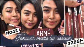 *NEW* LAKMÉ FOREVER MATTE LIQUID LIP COLOUR | SWATCHES & REVIEW ON DUKSY / DARK / BROWN /INDIAN SKIN