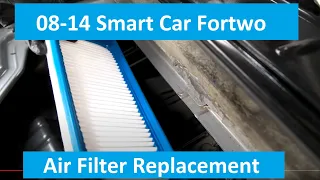 DIY Smart Car ForTwo Air Filter Replacement Tutorial