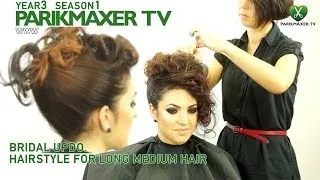 Прическа для длинных волос Bridal updo hairstyle for medium hair parikmaxer tv парикмахер тв