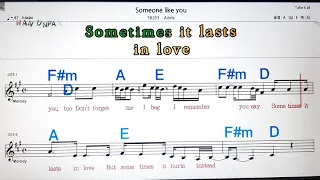 Someone like you/Adele💋노래방, 가라오케,코드 큰 악보, 반주, 가사, , 💖Karaoke, Sheet Music, Chord, MR