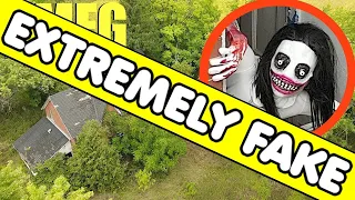 Drone Catches Jeff the Killer at his Hideout in this Scary Forest EXCEPT It's Fake @Stromedy