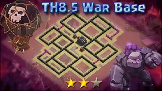 New TH9 War Base Without x-bow | TH8.5 War Base |  Anti 3 Star war Base | TH8.5 Base Design